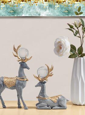 正品代创意家饰居鹿酒柜装品北欧 厅摆件 客电视柜玄关轻奢摆设现