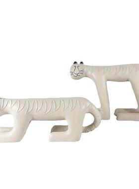 简客3865约间现代白色抽象大脚虎树脂摆件样板童厅玄关电视柜儿房