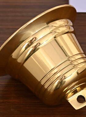 纯铜光面铃铛挂件开口喇叭风铃门饰家居店铺开业品礼金属工艺摆件