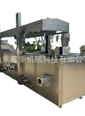 全自动鱼油炸机片虎皮鸡油炸成套流水线爪QD-1000薯仔条油炸设备