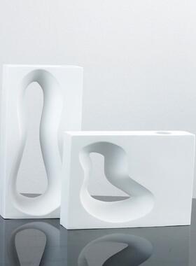 现XSL代简约瓶色创白意几何镂花样板房客厅卧室售楼空处摆件家居