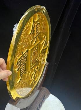厂家 纯铜鎏金直径39cm山海镇仿古做旧工艺品摆件 文创老物件