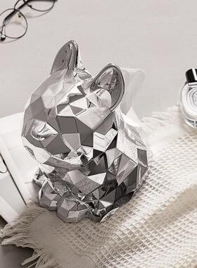 创意法斗纸巾盒客厅茶几餐巾纸轻奢卫生纸盒简约个性设计感装饰摆