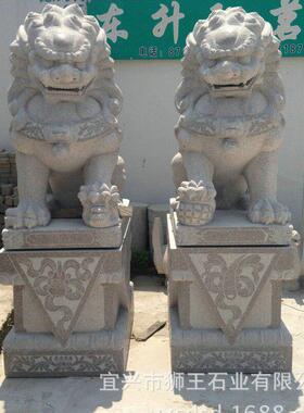 定制各种板材石狮子大理石青石花岗岩工艺品门口摆件石雕狮子