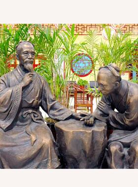 中医脉诊、观脉雕塑、医院门诊、医疗场景装饰、阆中触脉铜定制