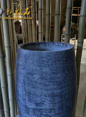 简约现代商场户外落地创意组合椭圆形GRC混凝土花盆花钵庭院