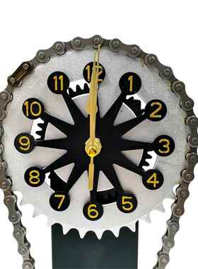 爆款RotatingGearClock旋转齿轮塑料时钟工艺品