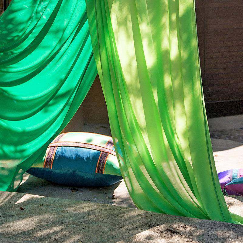 纯色现代飘窗田园雪纺红色白色黄色紫色窗纱帘成品客厅卧室窗帘纱,淘宝优惠券,粉丝福利购,淘宝优惠卷