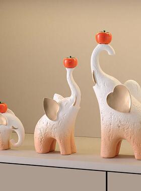 轻奢意式高级感大象摆件乔迁新居礼物客厅酒柜电视柜装饰品小众