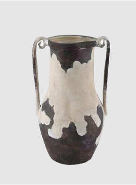 客厅家居装饰兰迪花瓶花盆侘复古花欧风寂桌面陶罐北摆件莫器风