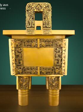 铜鼎饰品铜鼎旺干丘财富聚集公司办公室开幕乔迁礼品大堂一楼