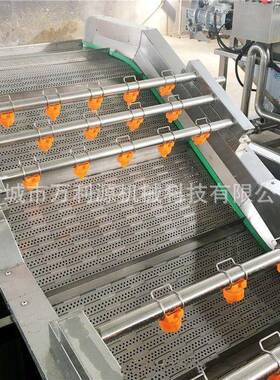 满足不同产量需求的果蔬气泡清洗机压水喷淋卷心菜包菜清洗机