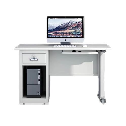 钢制工办公室电DP-888脑桌子铁皮单人带抽屉务写字台医生财员锁工 - 图3