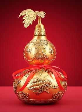 黄铜葫芦摆件家居装饰品摆设中式客厅玄关办公室工艺品摆件