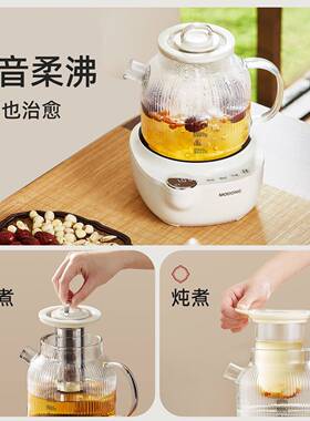 摩动养生壶一体烧水全玻璃防烫炖盅煮茶器花茶全自动恒温多功能