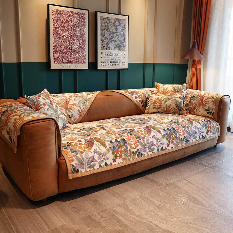 皮沙发垫轻奢高级感四季通用雪尼尔四季通用新款座垫防滑皮沙发套,淘宝优惠券,粉丝福利购,淘宝优惠卷