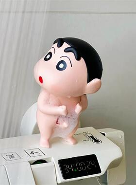 【新家的100个快递】蜡笔小新摆件洗澡搭子玄关桌面家居装饰品