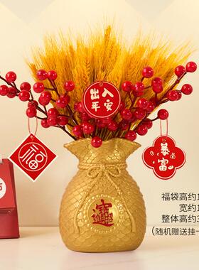 正品黄金麦穗装饰摆客件真仿假花厅餐桌干花麦花束大插花乔迁结婚
