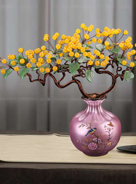 天然玉石水晶树玉雕客厅家居饰品玉器工艺品电视柜摆设现代摆件