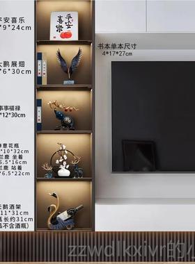 新款新中式家居玄关组合酒套厅摆件高档轻奢装电视柜办公室客柜装