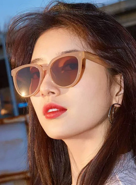 欧美复古辣妹黑色偏光gm女方圆显瘦近视高级感太阳镜