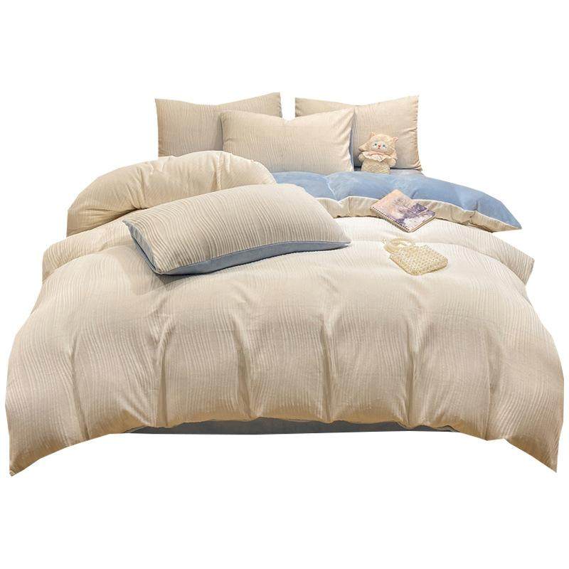 纯色雕花牛奶绒被套单件冬季加厚珊瑚绒被罩南通单人加绒被套,淘宝优惠券,粉丝福利购,淘宝优惠卷