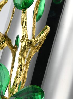 轻奢水晶不锈钢花瓶可插花客厅电视柜玄关台面摆件餐桌边柜装饰品