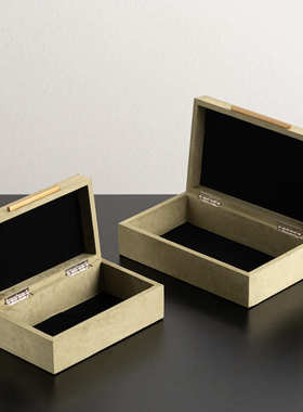 匠十三 奢华高端皮革相框摆台样板间客厅茶几托盘盒酒店会所装饰