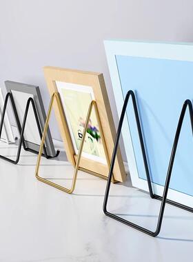 桌面相框平架支1架托奖牌摆证书展示创意落地立式玻璃相片板托架