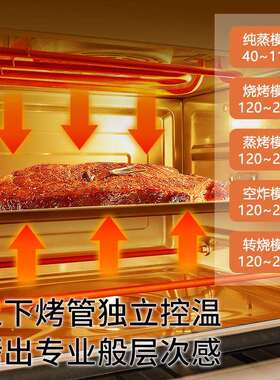 福莱熊蒸汽烤箱X1家用台式空炸电蒸箱电蒸烤一体机20L大容量