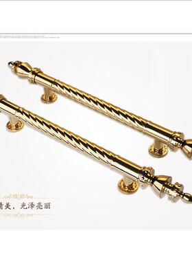 豪华玻璃门拉手现代大门拉手钛金螺纹ktv把手有框不锈钢门拉手011