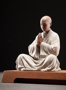 九造中国禅宗小和尚茶具创意陶瓷茶具研究小和尚茶桌桌面装饰