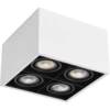 Living room without main light lighting four-head surface-mounted downlight led square Nordic home bold box spotlight ceiling type
