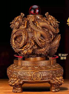 九转乾坤鼎仿玉摆件时来运转龙鼎摆设客厅装饰品办公室家居摆件