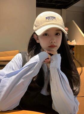 2024新款棒球帽子女大头围显脸小秋季软顶韩版深顶鸭舌帽男