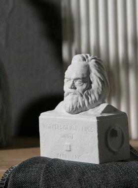 北欧人物雕塑摆件马克思石膏像艺术头像酒柜家居客厅桌面装饰品