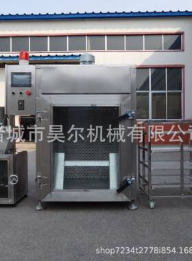 全自动果木熏鸡烤鸭炉烟熏炉熏香肠双开门多功能鱼干鸡鸭鹅烟熏炉