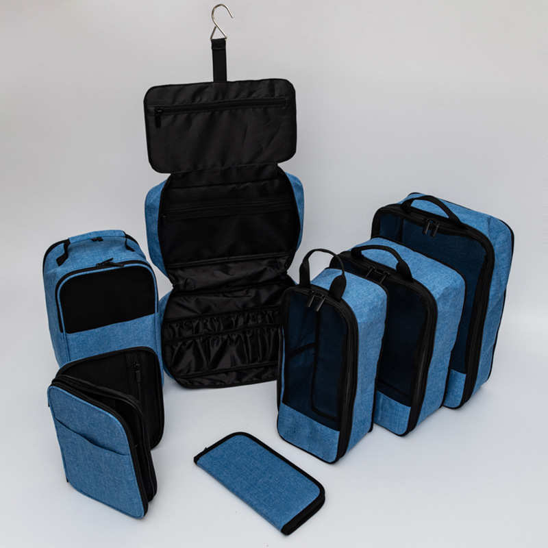 定制旅行七件套收纳包 出差旅游行衣物整理收纳6件套收纳袋七件套 - 图2