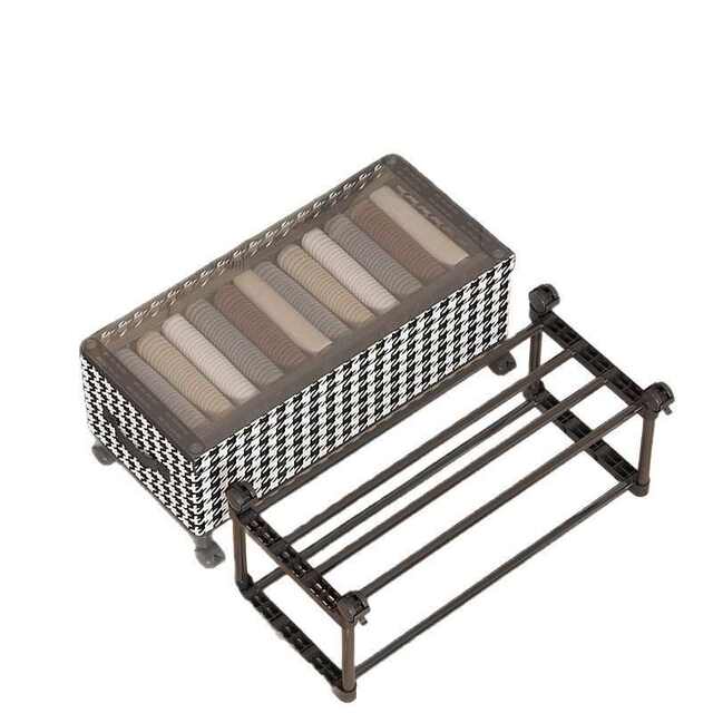 Under-bed storage box with wheels transparent dustproof household finishing storage clothes storage box large capacity foreign trade wholesale