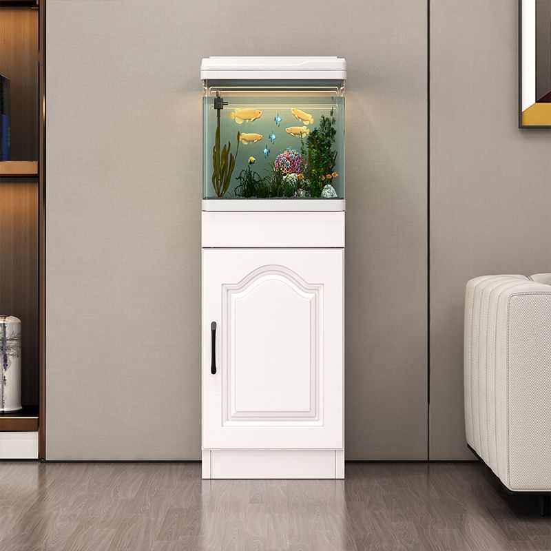 水族箱小型落地鱼缸客厅一体家用中型热弯免换水桌面玻璃带隔层,淘宝优惠券,粉丝福利购,淘宝优惠卷