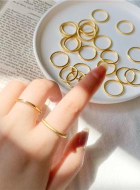 古法传承素圈光面戒指女越南沙金