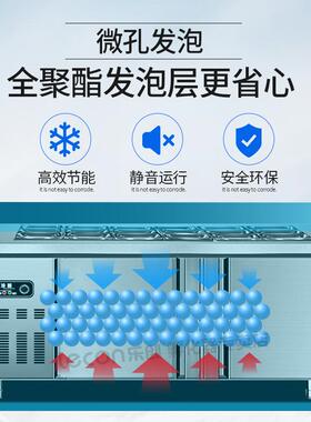 凉菜冰箱商用开槽冷藏工作台冷冻双温水果捞操作台沙拉台保鲜冰柜
