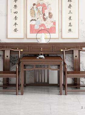 实木中堂六件套新中式供桌条案农村堂屋供台佛台家用八仙桌条几