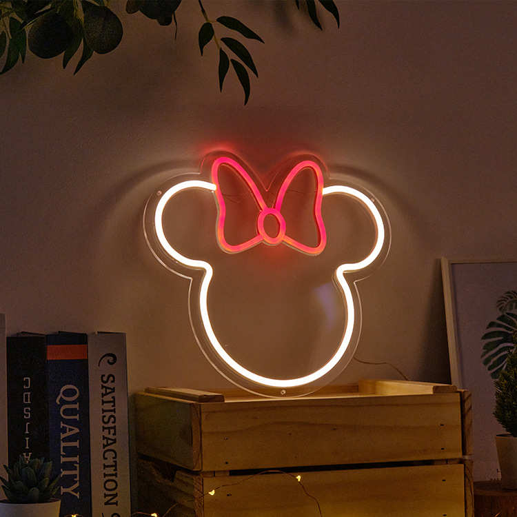 外贸霓虹灯发光字12v灯带led卧室家居电竞房酒吧装饰墙字母logo灯 - 图1