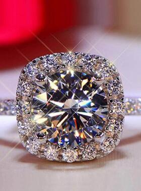 Moissanite Engagement Ring Carat Round Brilliant Diamond Squ