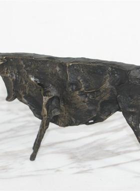 北欧家居摆件饰品西班牙铸铁斗牛客厅创意装饰现代简约茶几工艺品