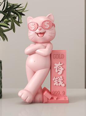 创意猫摆件客厅装饰开业礼物生意兴隆店铺新店开店送朋友大气礼品