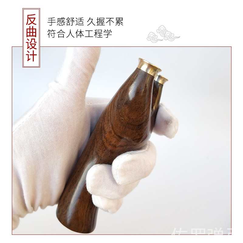黑檀实木扁皮筋弹弓微反曲花瓶不锈钢撑头手工飞虎叉精准户外包邮 - 图2