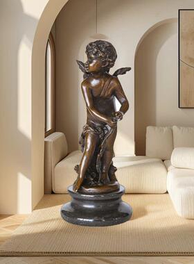 铜雕塑玩丘比特EPA545欧式人物工艺饰品酒店客厅书房家居桌面摆件