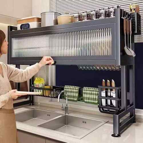 厨房ycl10207水槽置面物架水尘碗柜池洗碗槽台收纳多功能防储物防 - 图1